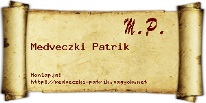 Medveczki Patrik névjegykártya