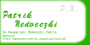 patrik medveczki business card